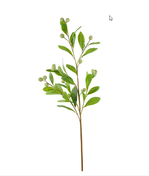 32" Artificial Spring Berry Spray | Faux Greenery Stem for Floral Arrangements & Home Decor (FG659809)