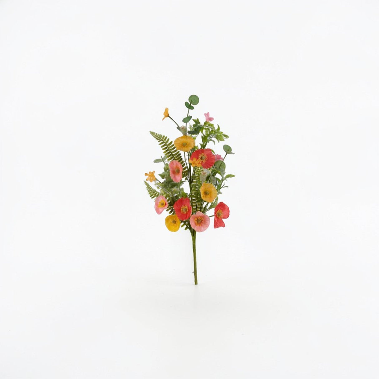 Artificial Wildflower Poppy Spray Orange Yellow Salmon Floral Stem 26 Inch-FH8228E8 Craig Bachman