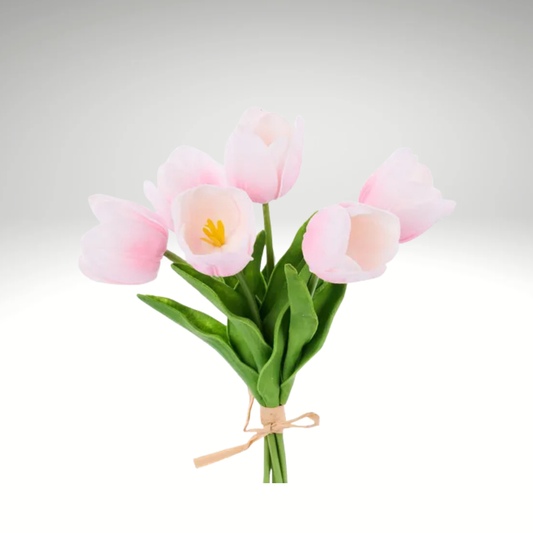 Light Pink Artificial Tulip Bundle – Real Touch 6-Stem Spring Flowers-FN172415 Craig Bachman