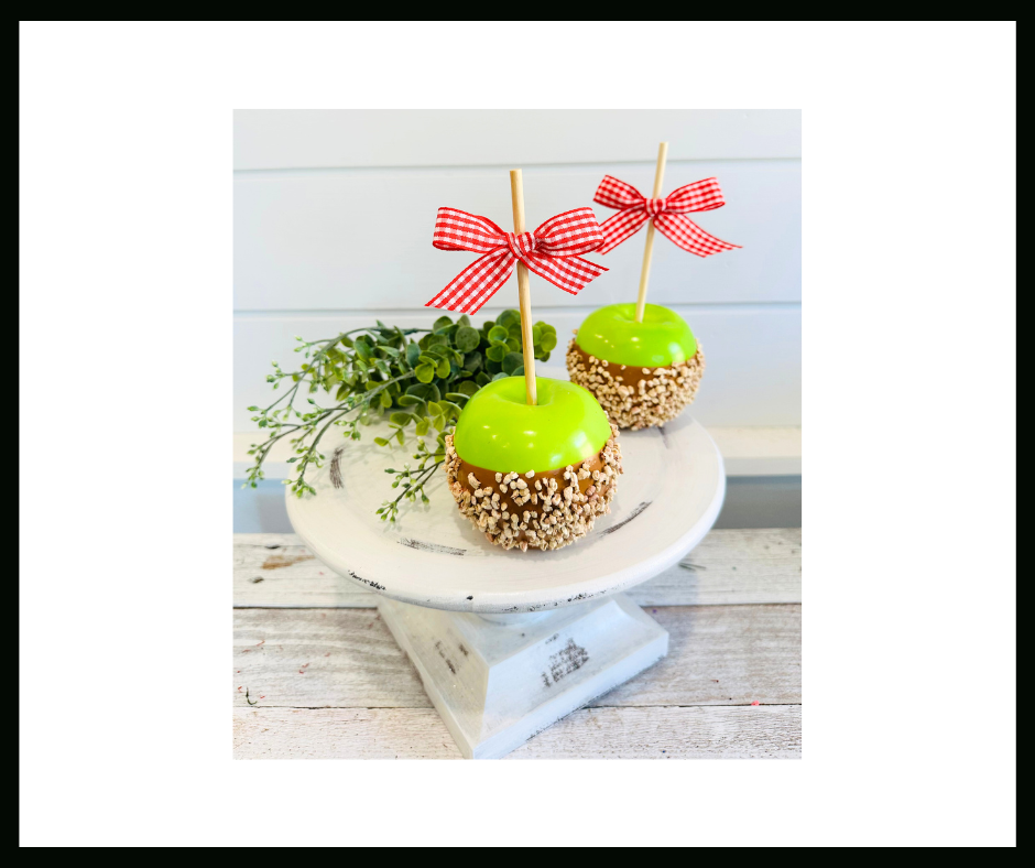 Fake Caramel Candy Apple-Tiered Tray Decor