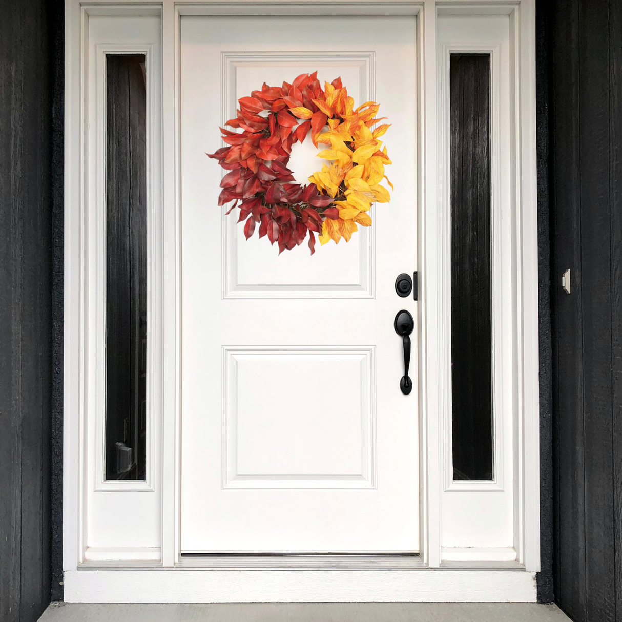 23" Fall Mixed Leaf Wreath – Autumn Door & Thanksgiving Decor-FL7196 Select Artificials