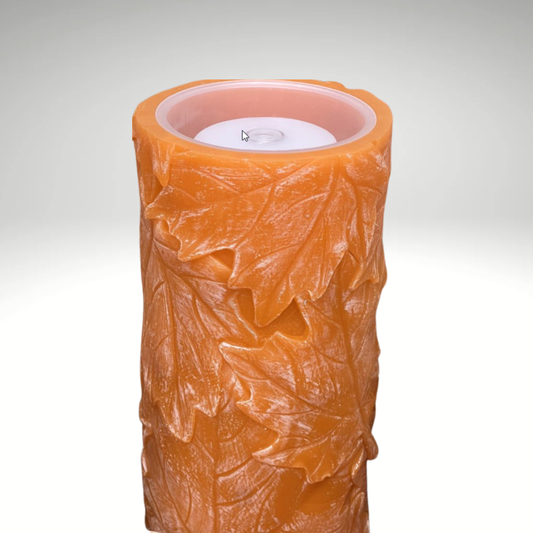 4x8 Orange Fall Maple Fountain Candle – LED Bubbling Candle with Remote-LC3279 Fantastic Craft