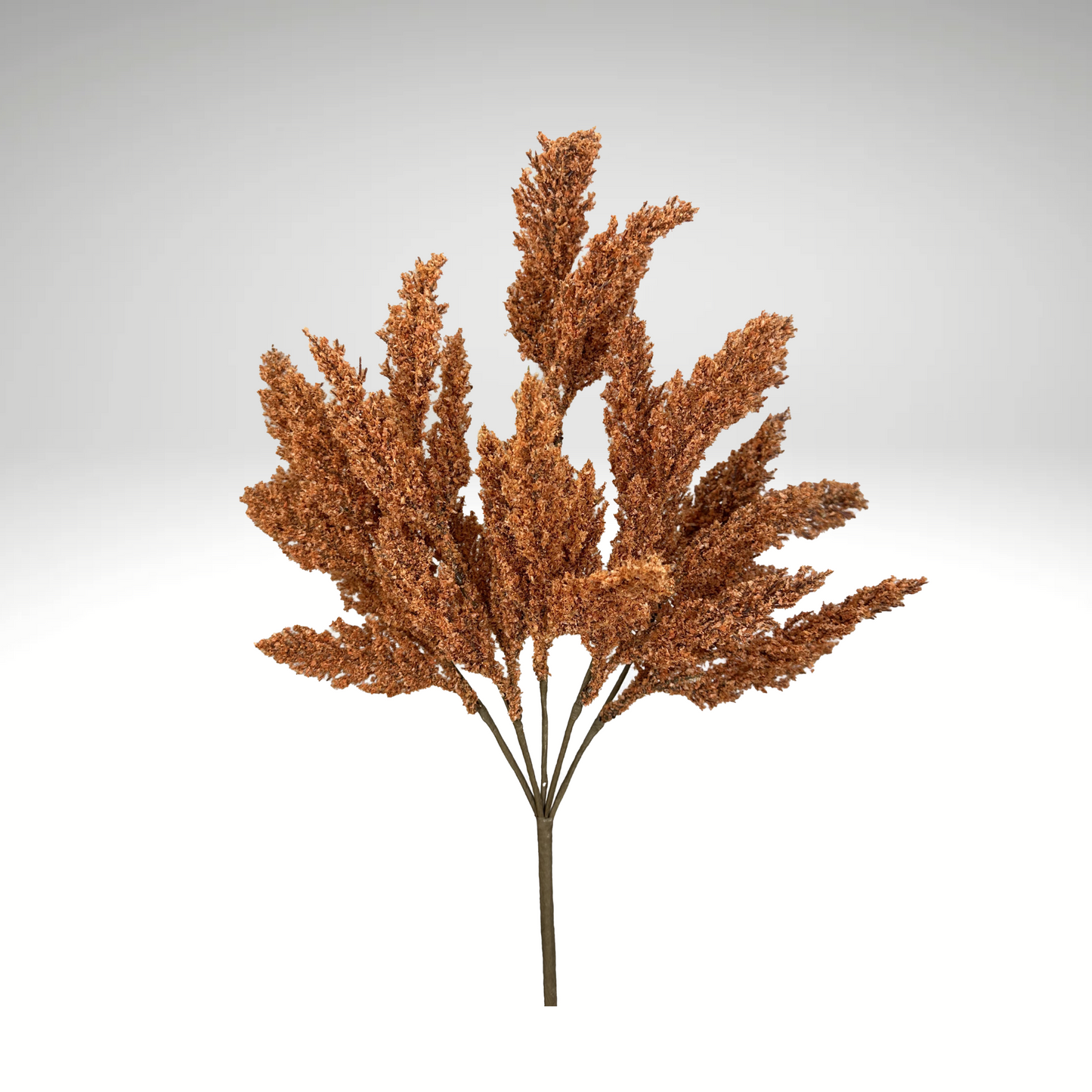 21" Rust Feather Reed Bush – Artificial Fall Floral Spray for Wreaths & Arrangements Liberty Floral