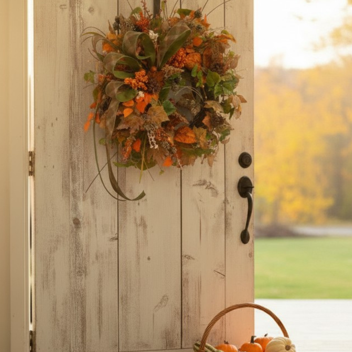 Fall Grapevine Wreath 22 Inch Door Decor TCT Crafts