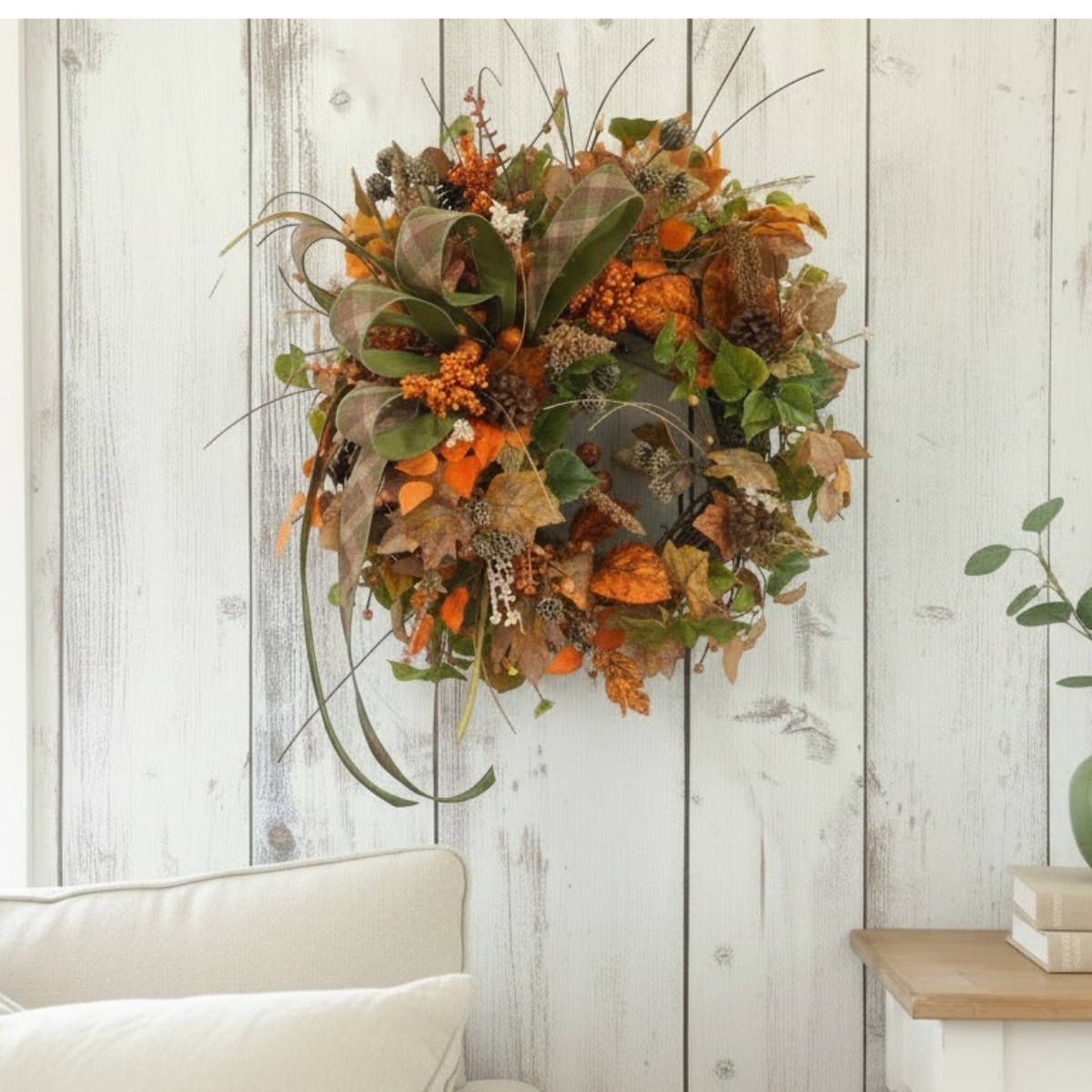 Fall Grapevine Wreath 22 Inch Door Decor TCT Crafts