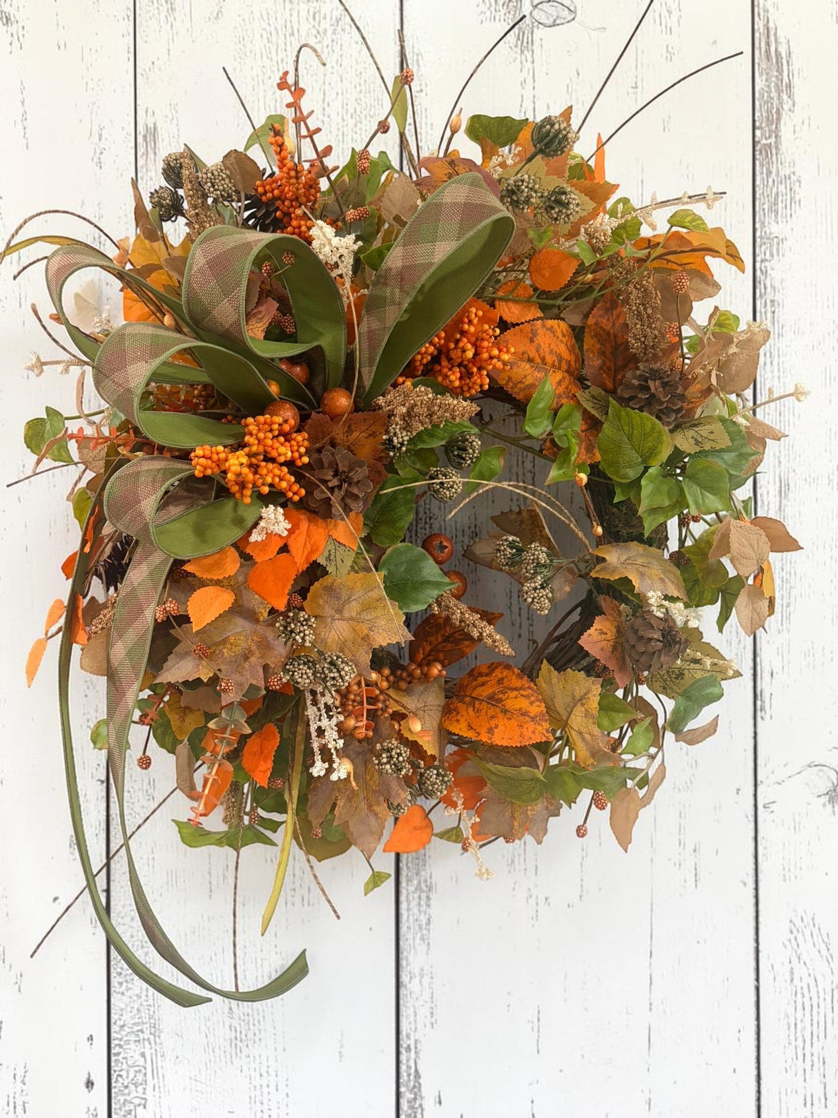 Fall Grapevine Wreath 22 Inch Door Decor TCT Crafts