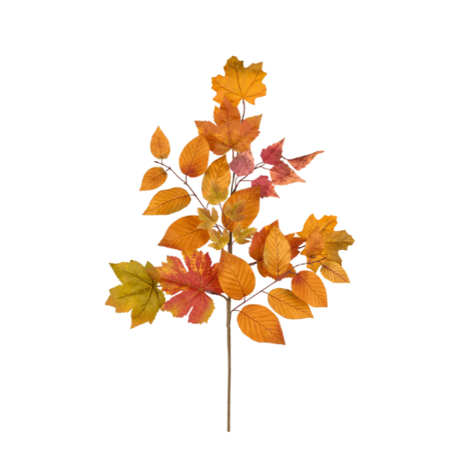 29" Autumn Maple Leaf Spray – Fall Foliage Stem for Seasonal Wreaths & Décor | TCT Crafts -HA1744
