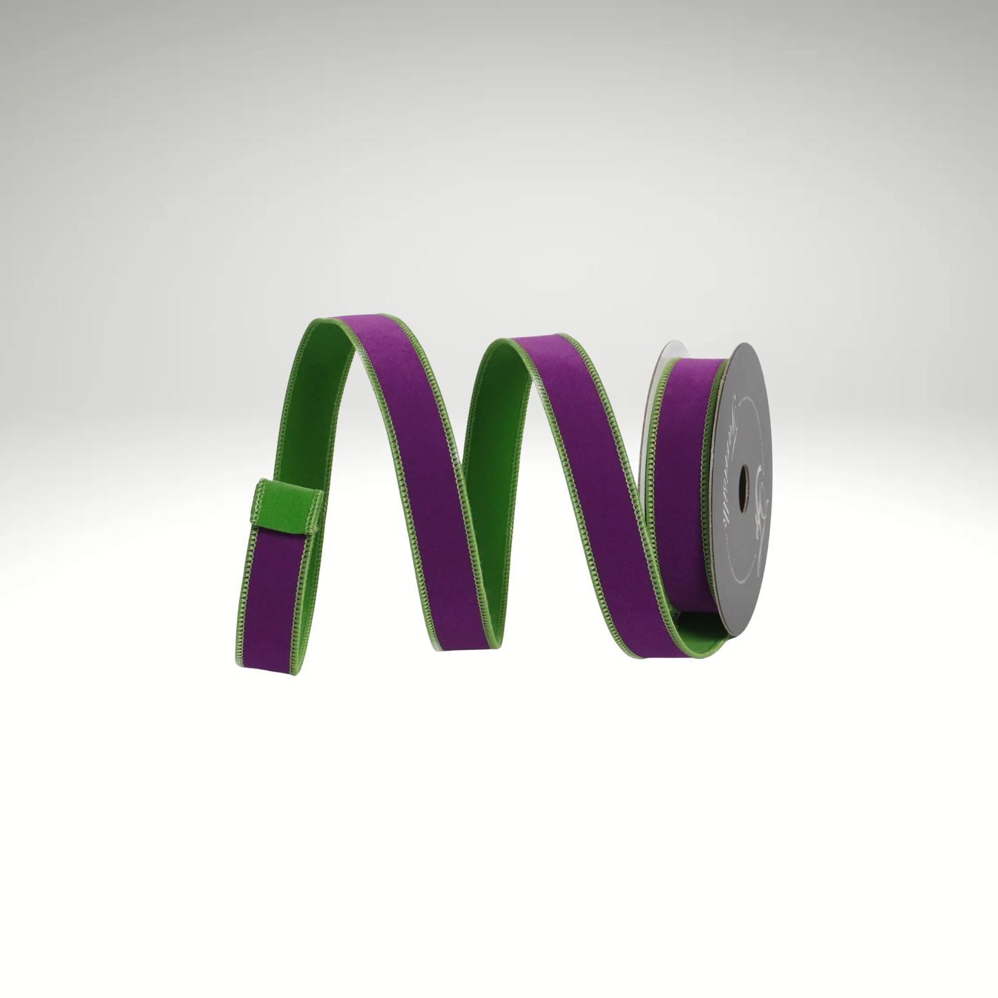 Farrisilk Purple Lime Wired Ribbon 1” x 10yd | Designer Ribbon-HR012-61 Farrisilk