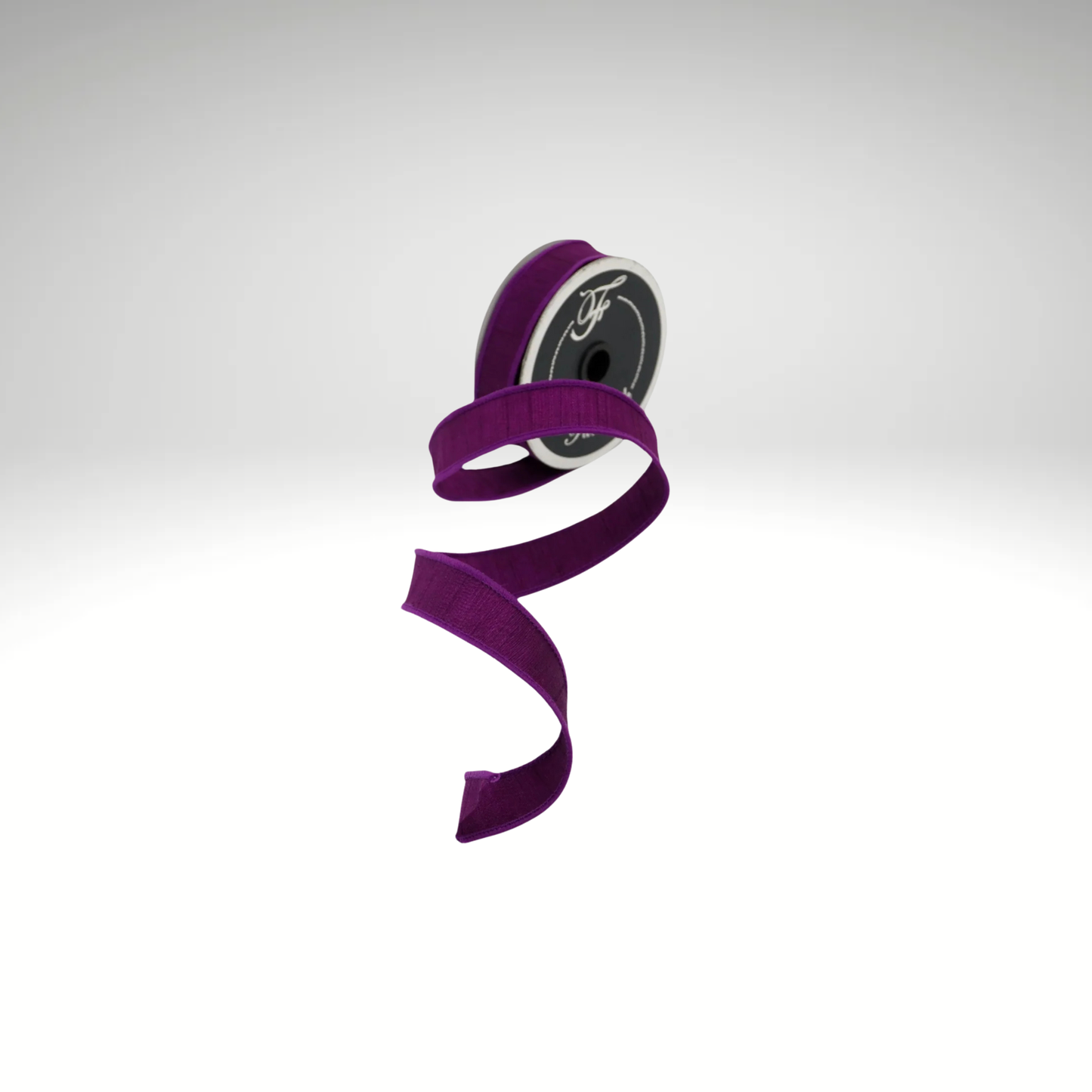 Farrisilk Purple Shabby Silk Wired Ribbon 1” x 10yd | Designer Ribbon-RK114-27 Farrisilk