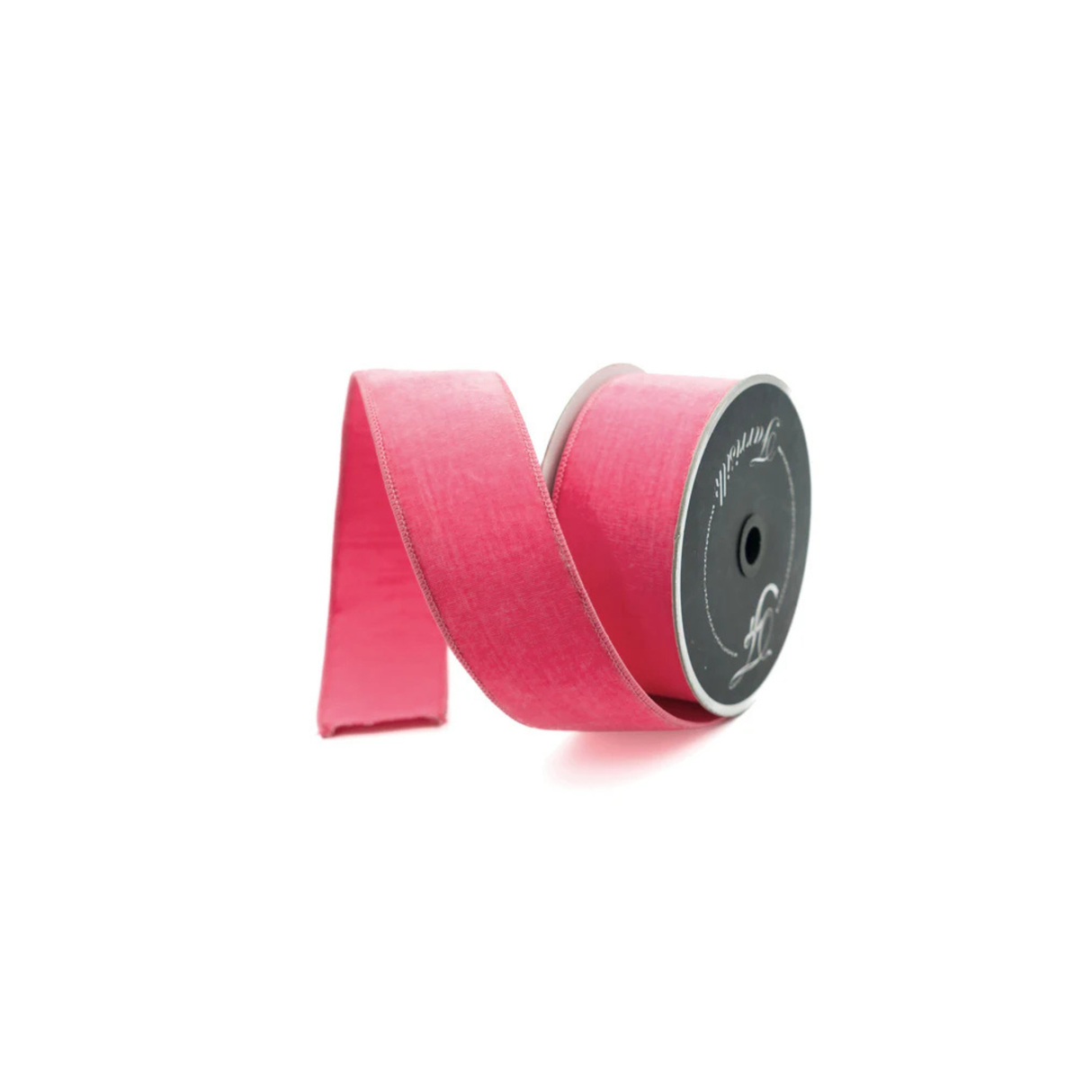 2.5"x10yd Farrisilk Bubble Gum Pink Velvet Wired Ribbon - Luxurious Craft & Decor Accent-RG803-74 Farrisilk