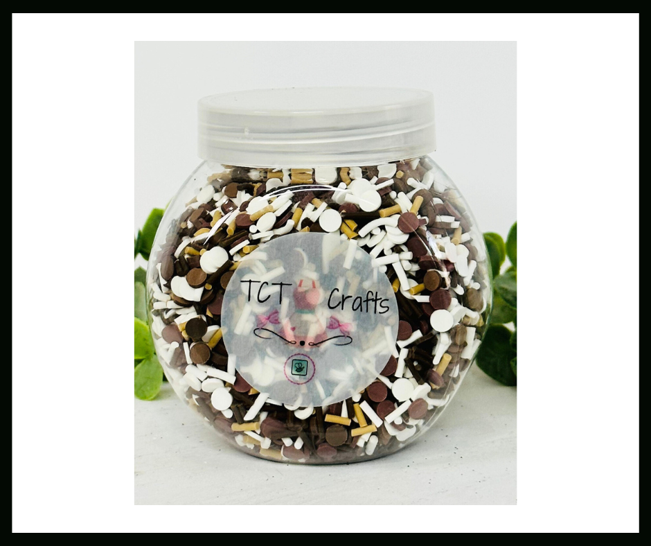 150g Smore's Themed Polymer Clay Faux Sprinkle Mix - Ideal for Fake Bakes, Clay Art, Slime - Unique and Playful
