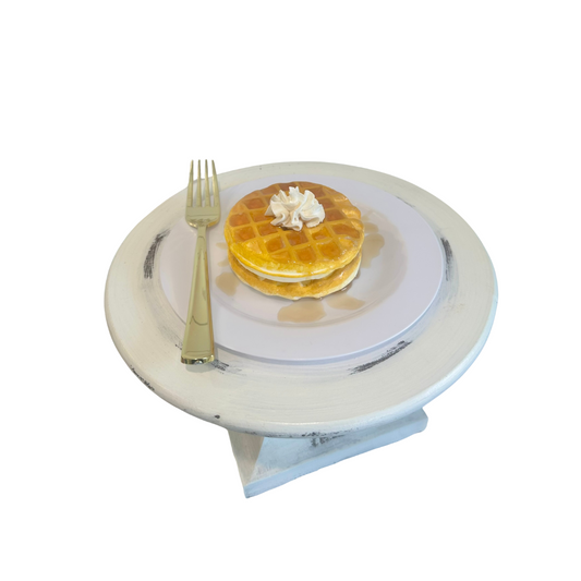 Fake Waffle Plate Display - Decorative Food Prop with Faux Syrup & Cream, Ideal for Photoshoots and Home Decor TCT Crafts