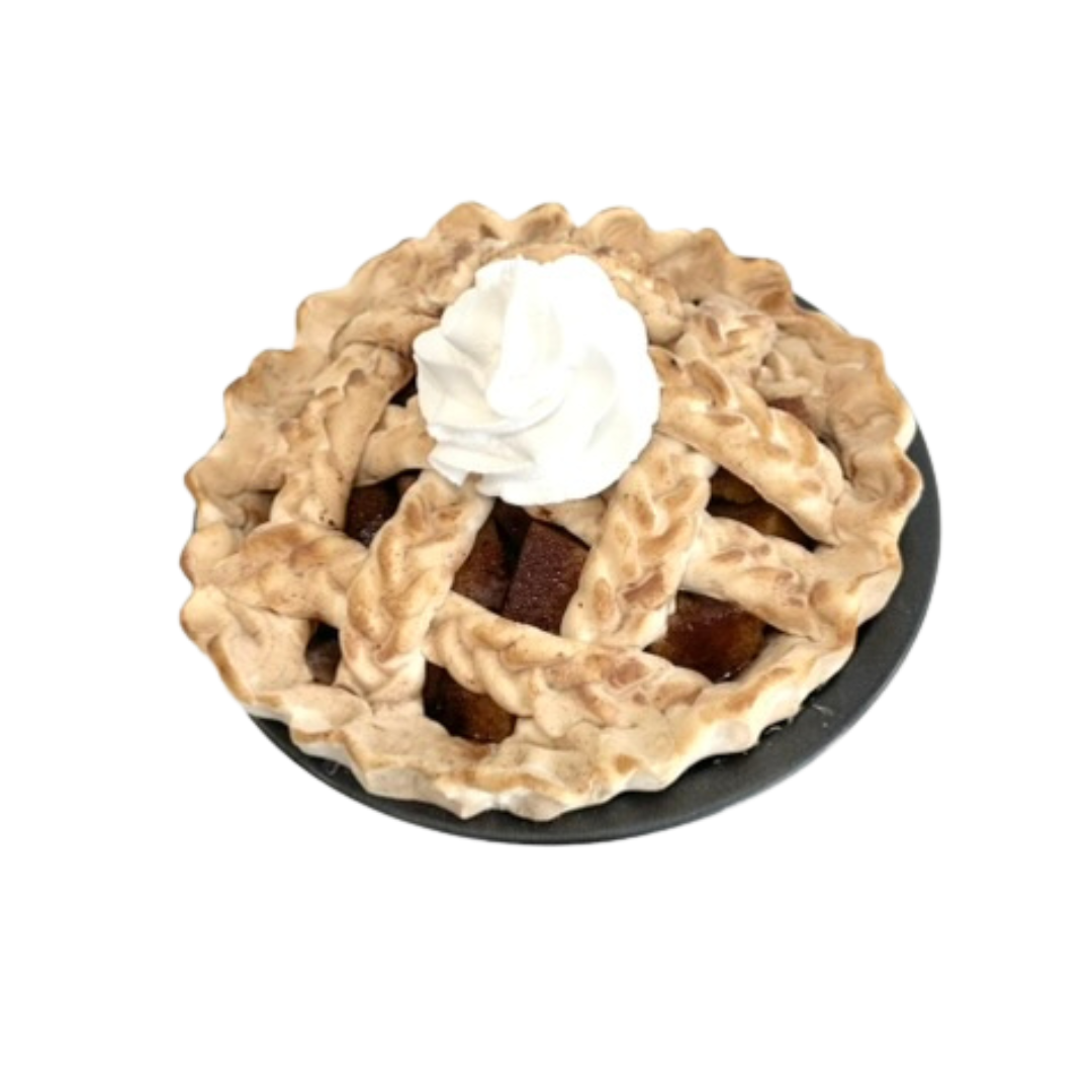 Miniature Faux Apple Pie in Pie Tin, Realistic Fake Dessert Decor, Tiny Pie Kitchen Display by TCT Crafts