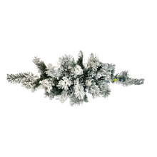 Load image into Gallery viewer, 32L Kirkwood Artificial Pine Flocked Swag with 36 Tips - Winter and Christmas Decor -  Door Swag for Wreaths/Centerpieces 83814SW32