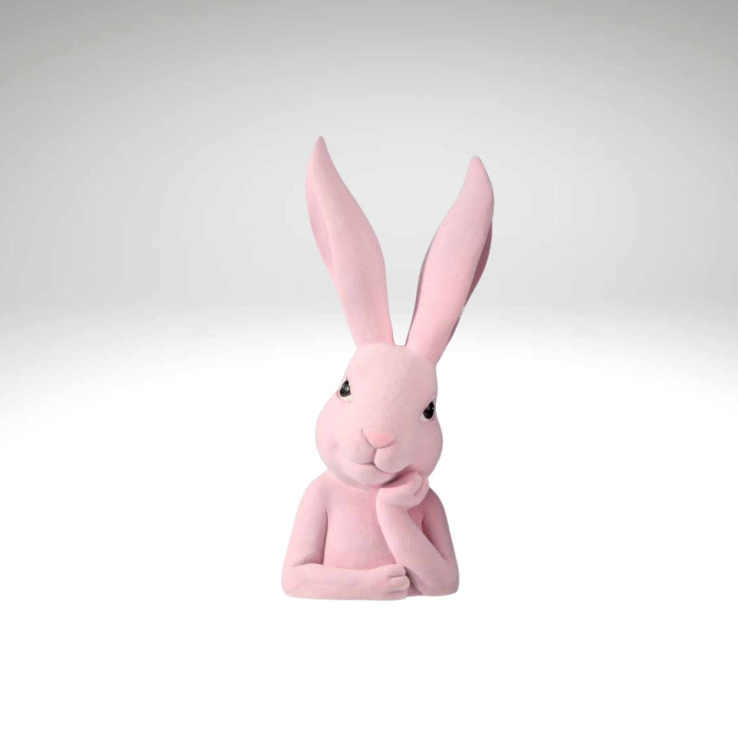 Pink Flocked Easter Bunny Bust 15 Inch-MT27069-PINK