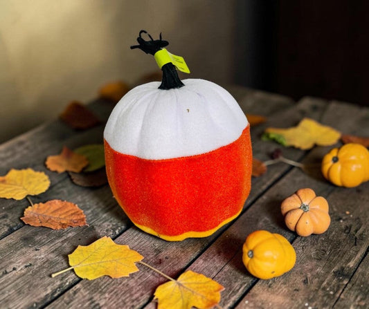 Candy Corn Foam Pumpkin Fall Decor 7 Inch-56697HAL TCT Crafts