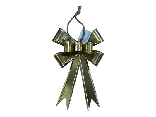 Gold Metal Bow Ornament – Elegant Holiday Decoration 10"x6.5"-570677 Impressive Enterprises, Inc.