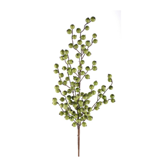 29" Artificial Green Crabapple Spray – Faux Berry Stem-128398 Direct Export