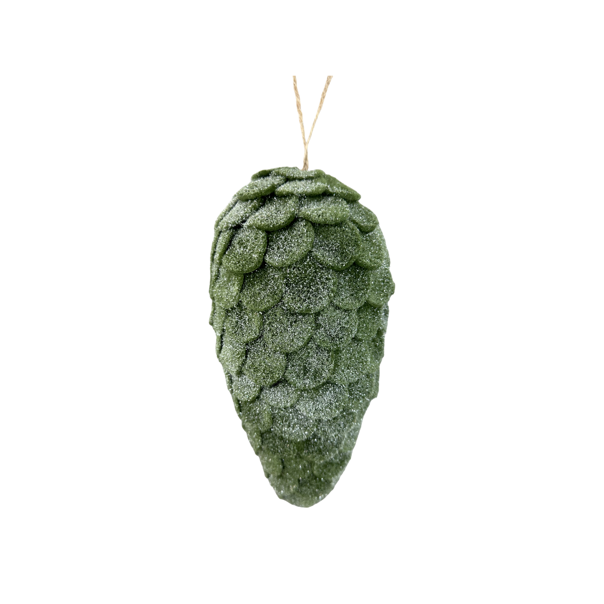 Green Felt Glitter Pinecone Ornament 9"-86360GN Liberty Floral