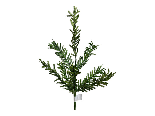 20"L Glittered Foam Pine Spray in Green - Sparkling Holiday Accent-XS7502 TCT Crafts