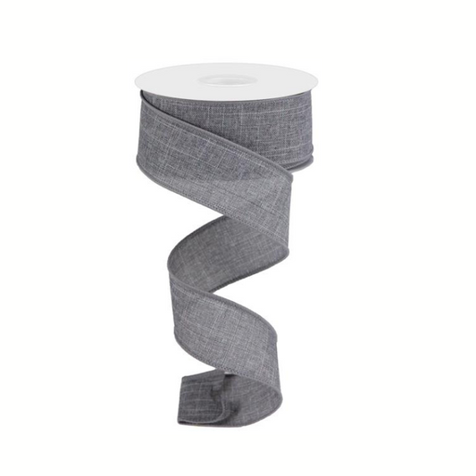 1.5"x10yd Gray Royal Burlap Wired Ribbon - Perfect for Crafts, Gift Wrapping, and Decorations -RG1278NJ Craig Bachman