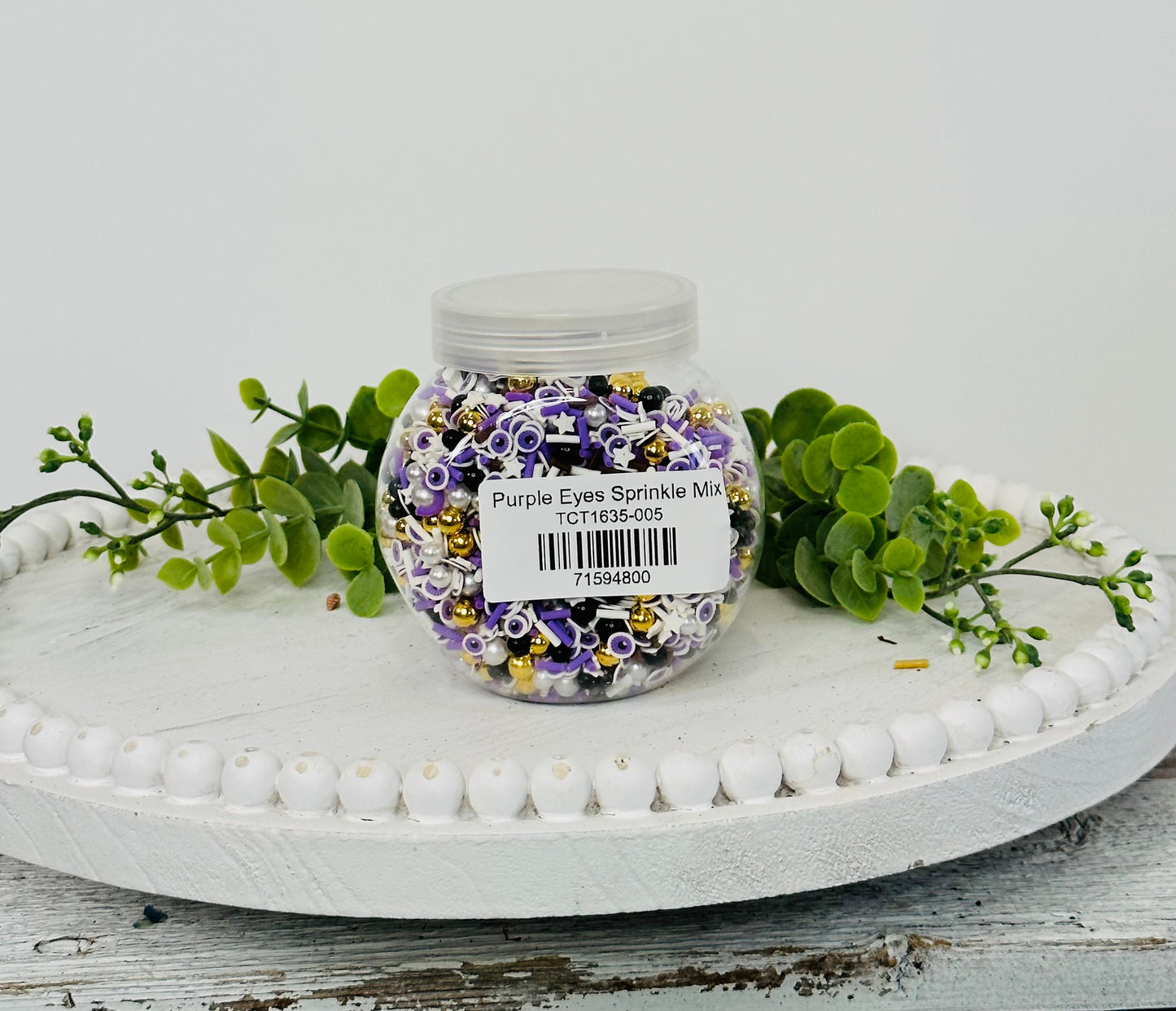 150g Purple Eyes Halloween Polymer Clay Sprinkle Mix - Ideal for Fake Bakes, Clay Art, Slime - Spooky, Mysterious, and Festive TCTCrafts