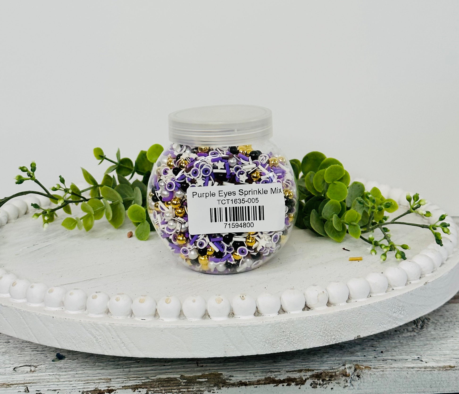 150g Purple Eyes Halloween Polymer Clay Sprinkle Mix - Ideal for Fake Bakes, Clay Art, Slime - Spooky, Mysterious, and Festive TCTCrafts