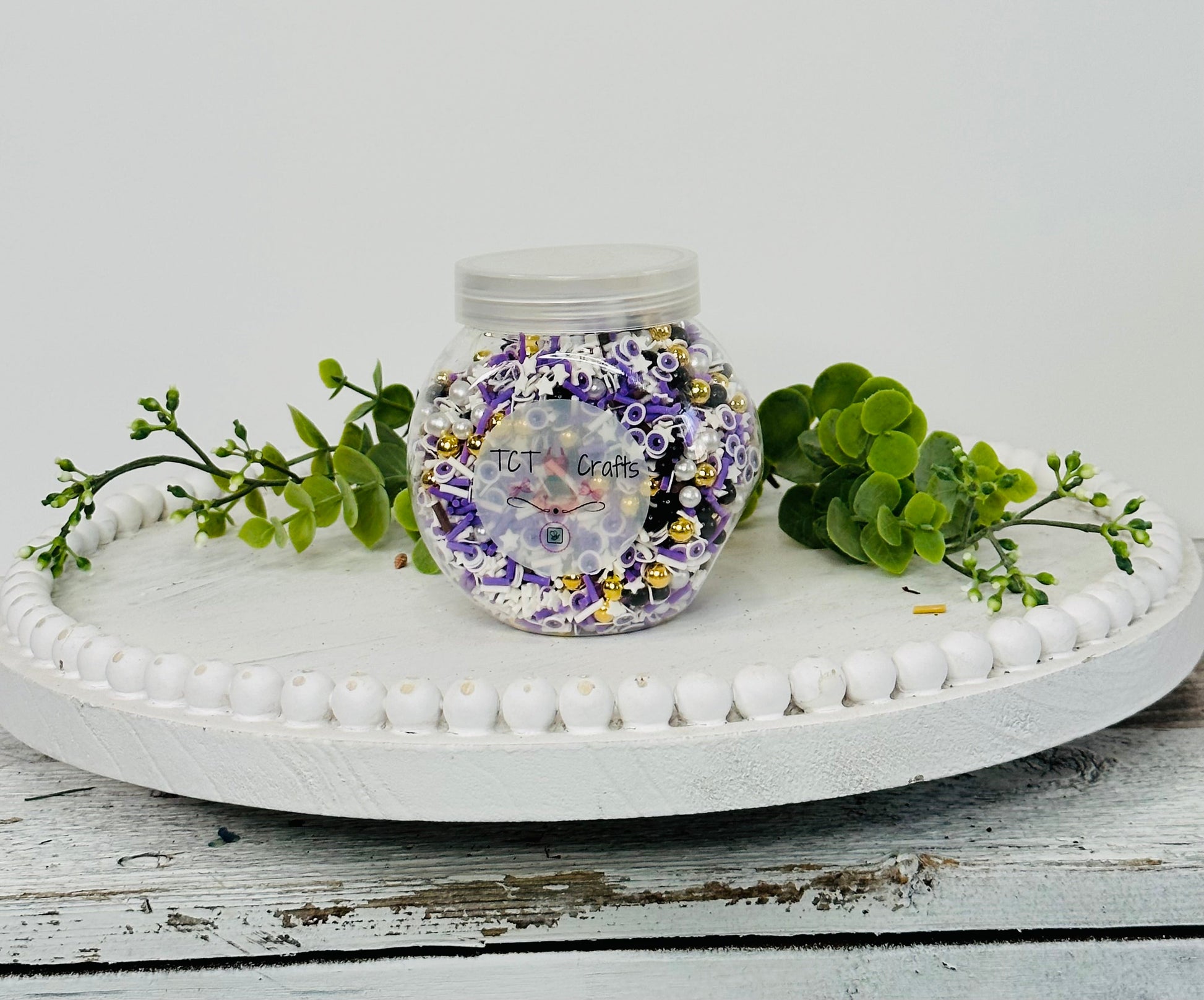 150g Purple Eyes Halloween Polymer Clay Sprinkle Mix - Ideal for Fake Bakes, Clay Art, Slime - Spooky, Mysterious, and Festive TCTCrafts