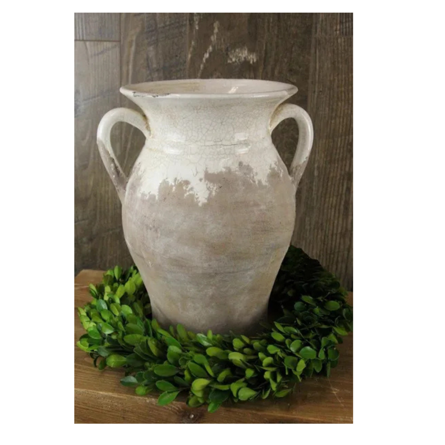 Hand Thrown Ceramic Vase with Crackle Glaze Farmhouse Decor-CB503727 Craig Bachman
