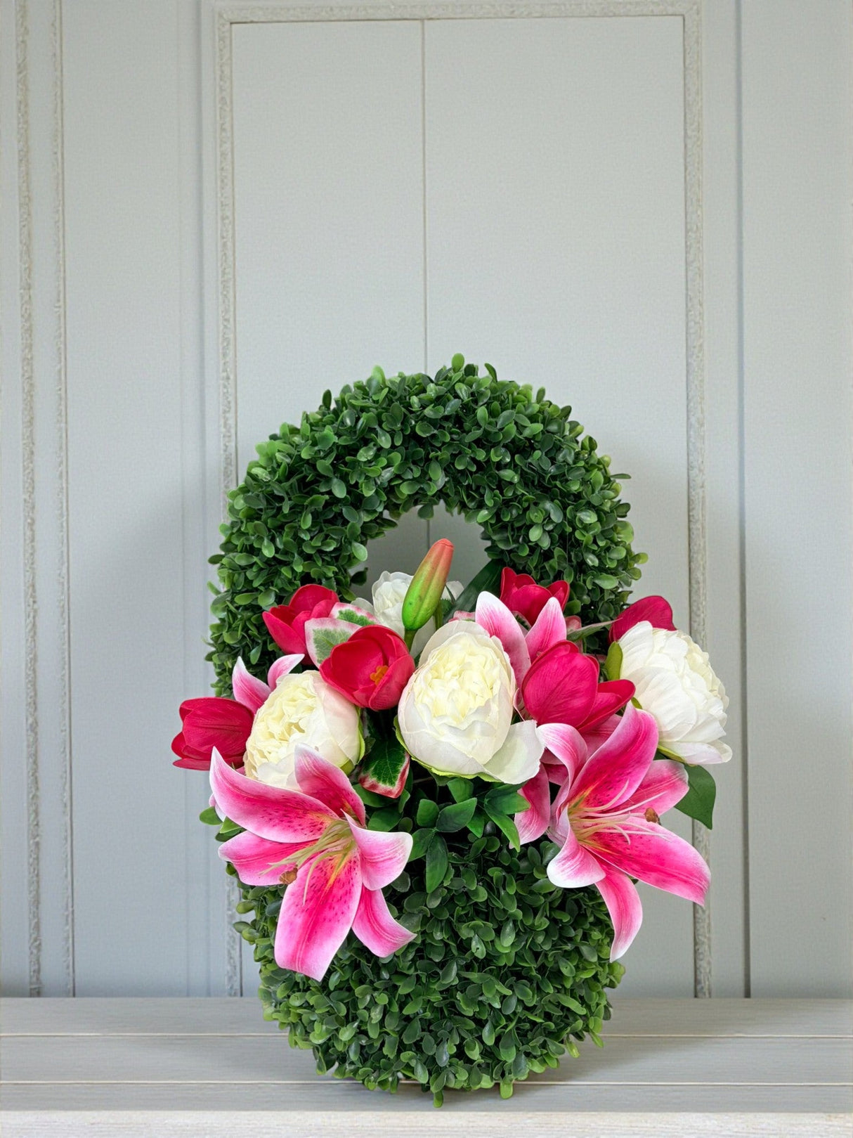 Spring Easter Wall Pocket | Pink Lily Floral Door Decor TCT Crafts