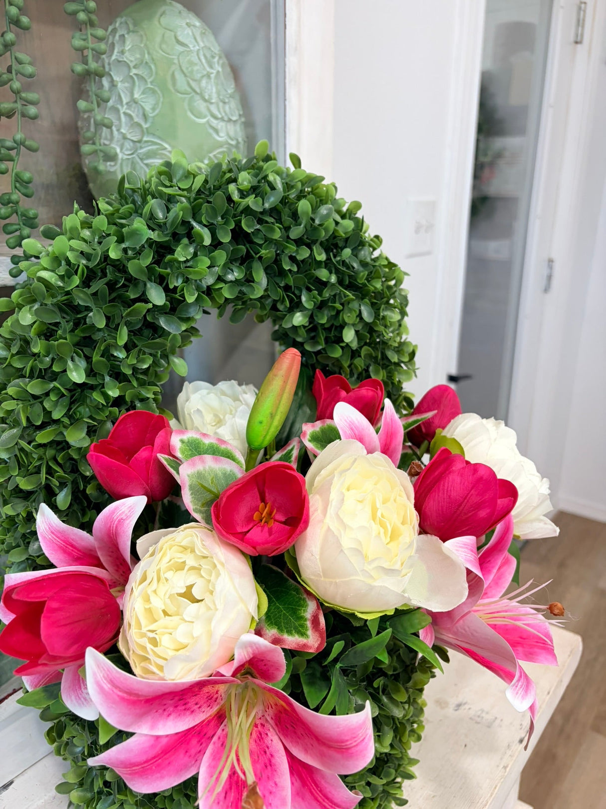 Spring Easter Wall Pocket | Pink Lily Floral Door Decor TCT Crafts