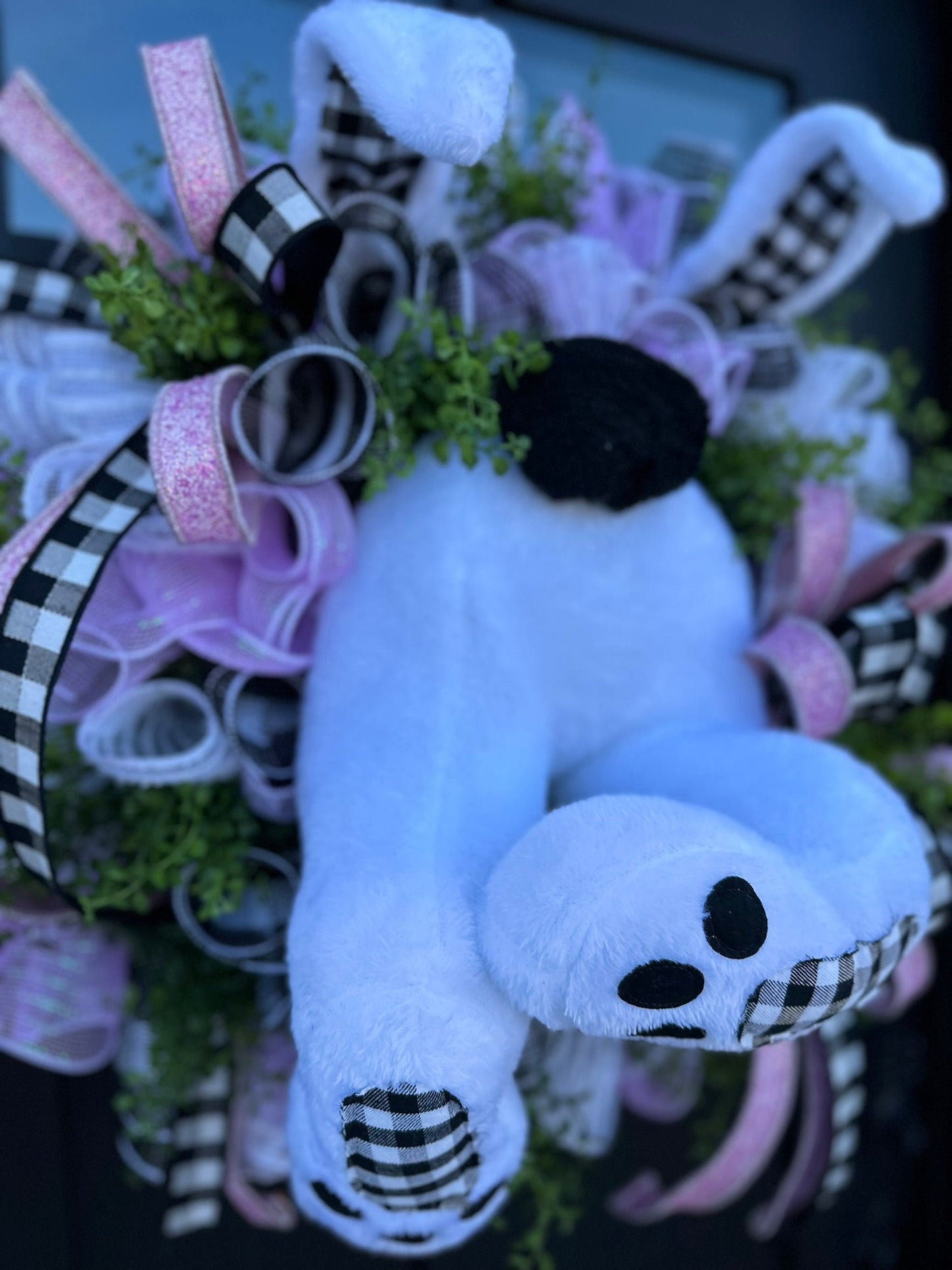 Pink Easter Bunny Butt Wreath-TCT 1615