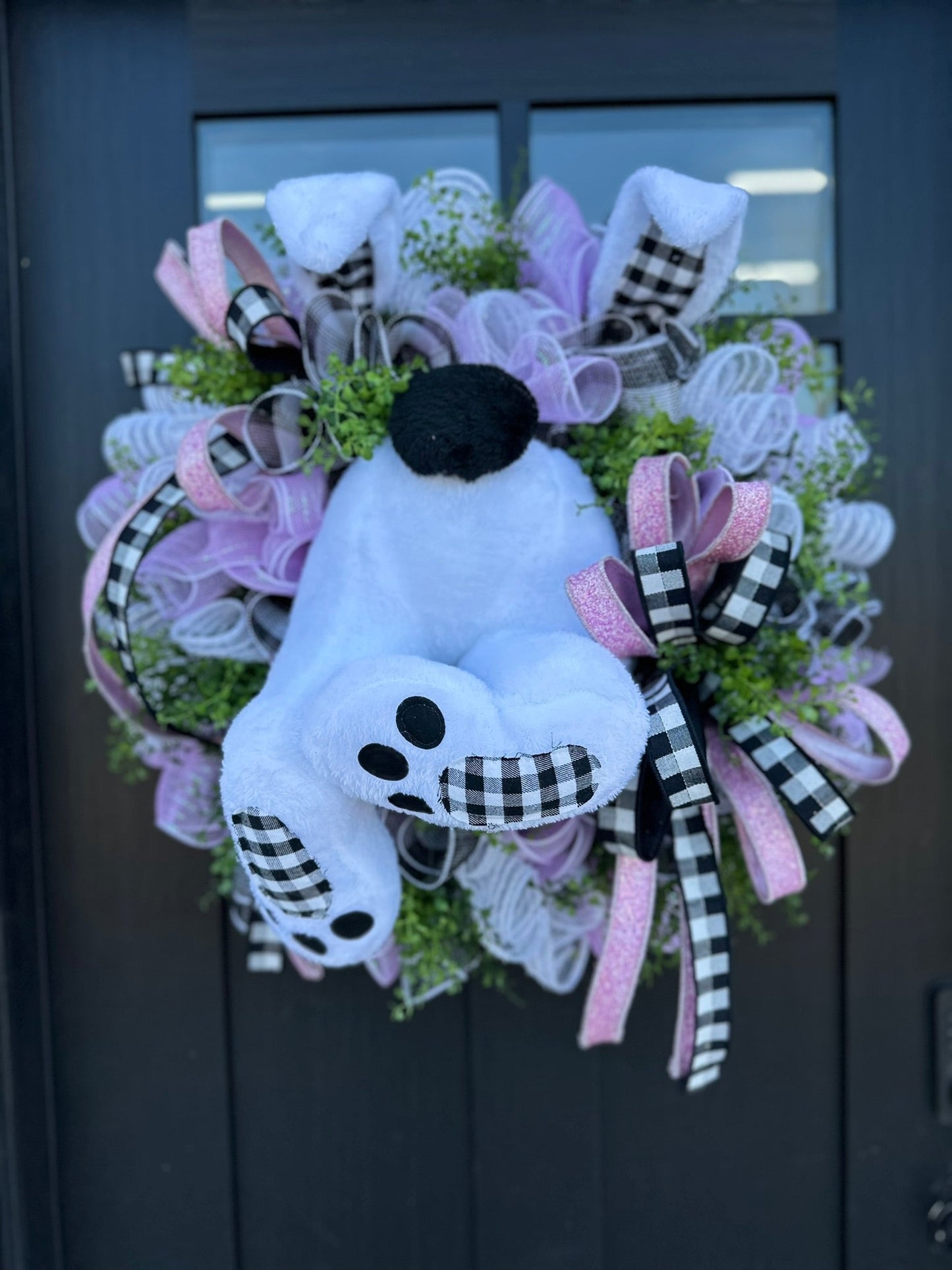 Pink Easter Bunny Butt Wreath-TCT 1615
