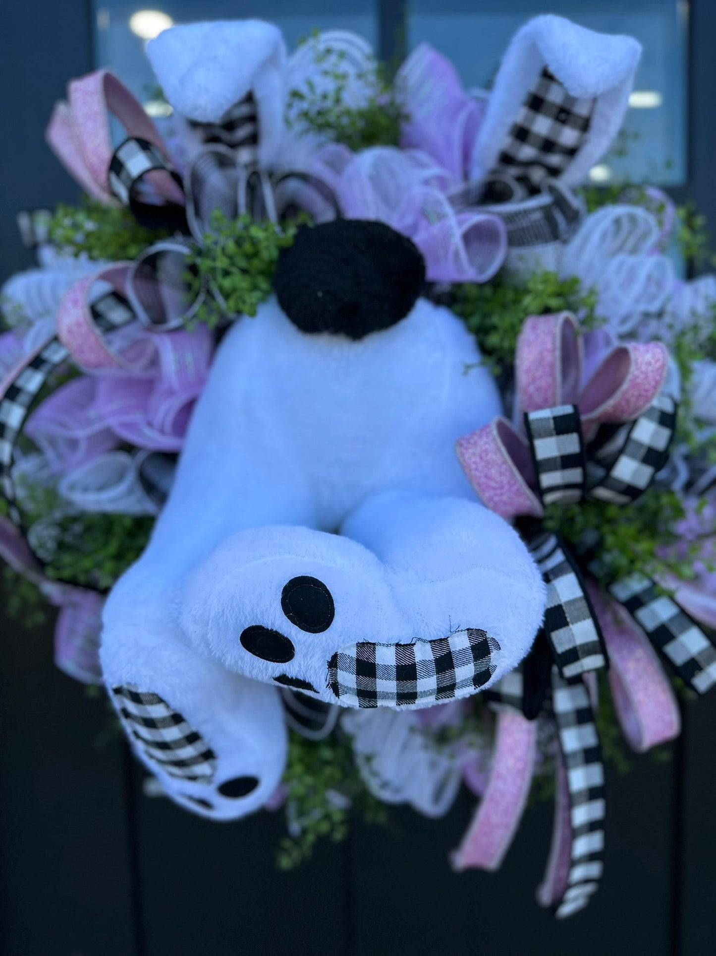 Pink Easter Bunny Butt Wreath-TCT 1615