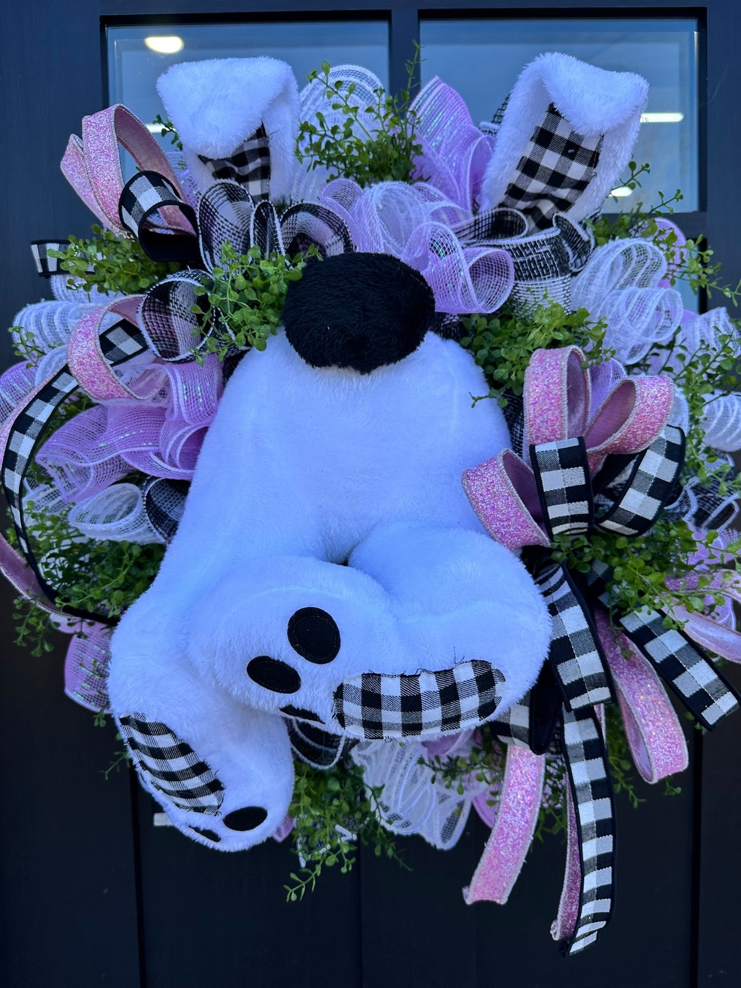 Pink Easter Bunny Butt Wreath-TCT 1615