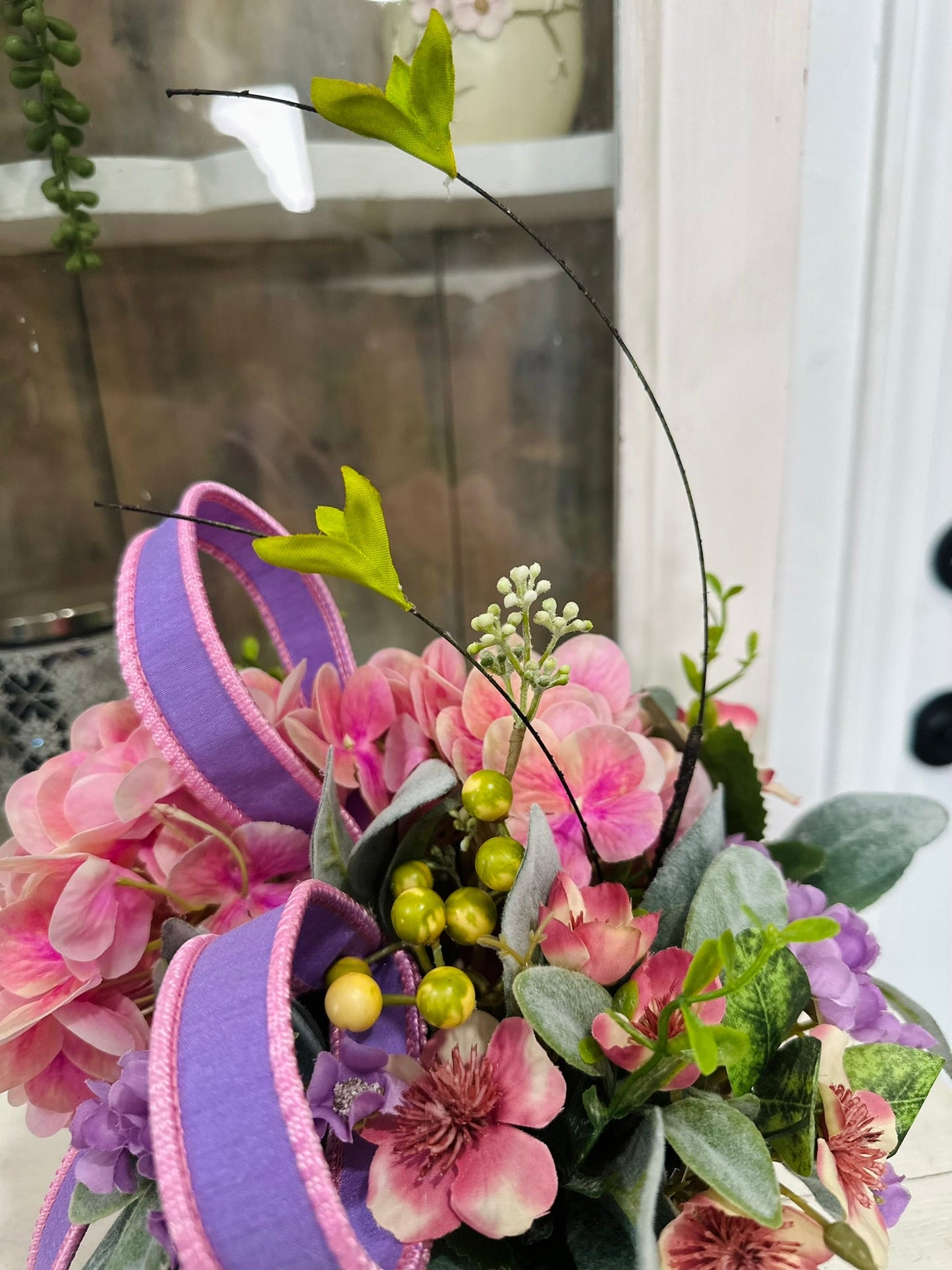 Mother's Day Spring Pink & Purple Floral Arrangement TCT Crafts