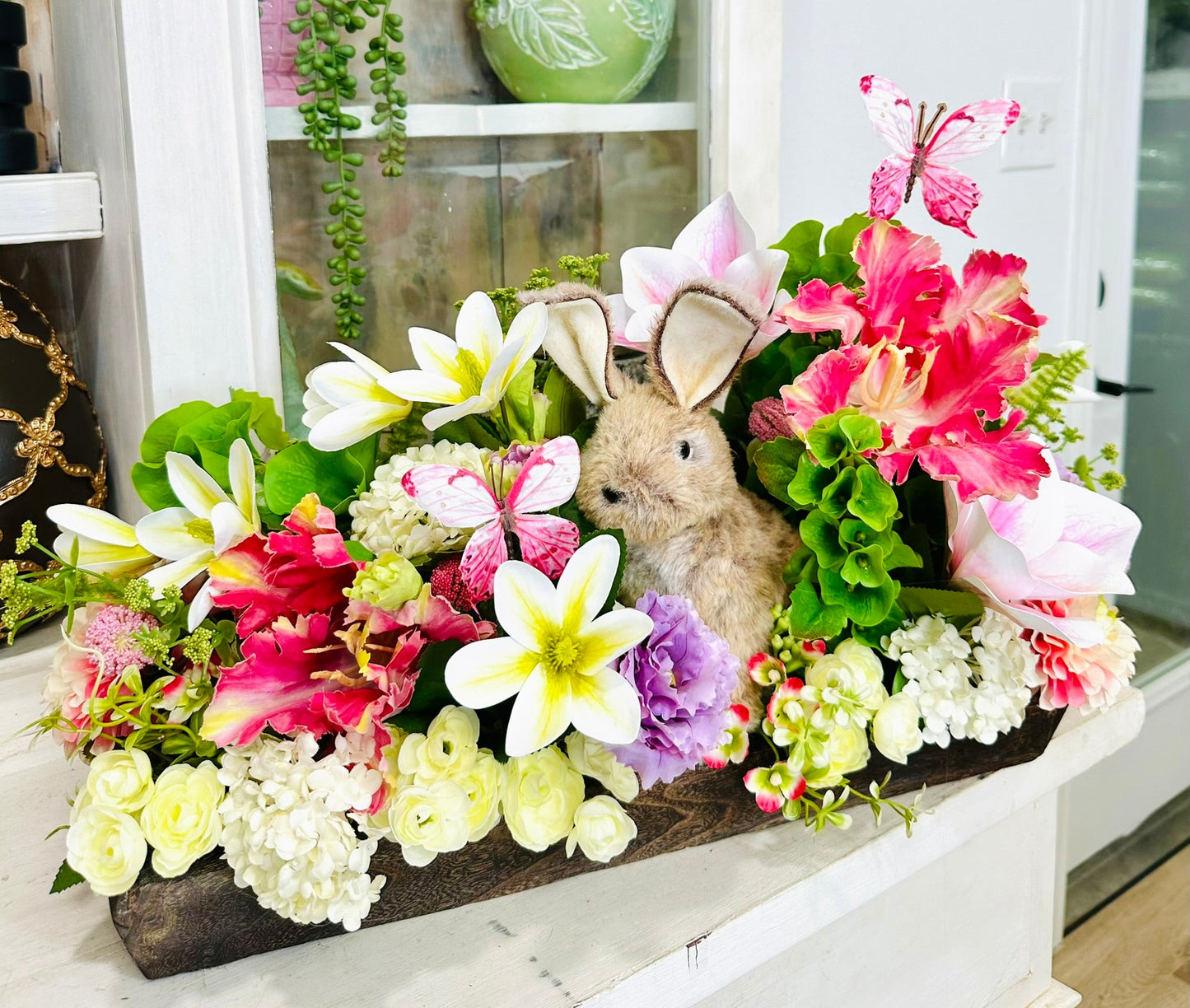 Easter Bunny Floral Centerpiece | Spring Table Decor TCT Crafts