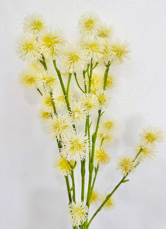 24" Artificial White Thistle Stems – Faux Floral Bundle for Arrangements, Bouquets & Wreath Making-FBT230-WH