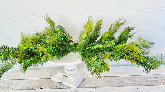 32-Inch Royal Mix Pine Door Swag - Rustic Artificial Pine Accent for Entryways-273503 Direct Export