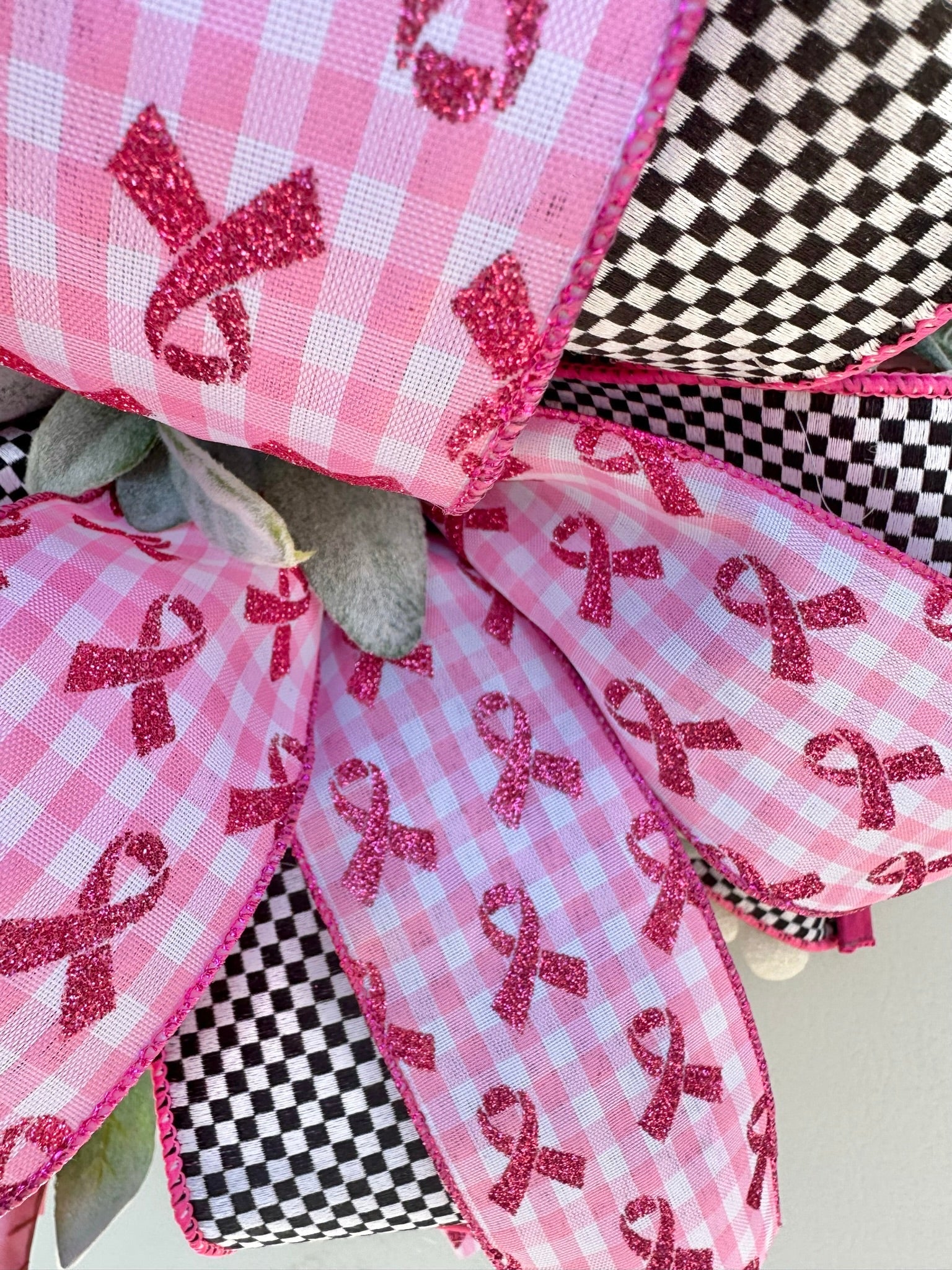 Breast Cancer Awareness Pink Pumpkin Wreath - Handcrafted Pink Ribbon Decor - Hope and Support-TCT1684 TCT Crafts