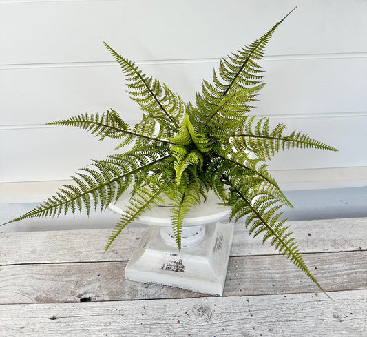 14" Artificial Green Wild Fern Bush - Faux Greenery for Arrangements - TCT Crafts - PF1700 TCT Crafts