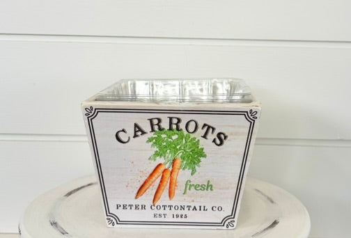 Wooden Easter Carrot Planter with Liner - 5.75"x4.25"H - Choice of 2 Styles - TCT Crafts - KM1145 TCT Crafts