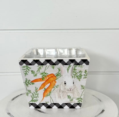 Wooden Easter Carrot Planter with Liner - 5.75"x4.25"H - Choice of 2 Styles - TCT Crafts - KM1145 TCT Crafts
