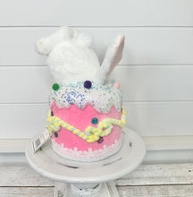 Load image into Gallery viewer, Set of 2 Furry Bunny Bottoms in Cake - 9.5&quot; Styrofoam - White &amp; Pastel Easter Decor - Foam Easter Wreath Attachments - MT26007