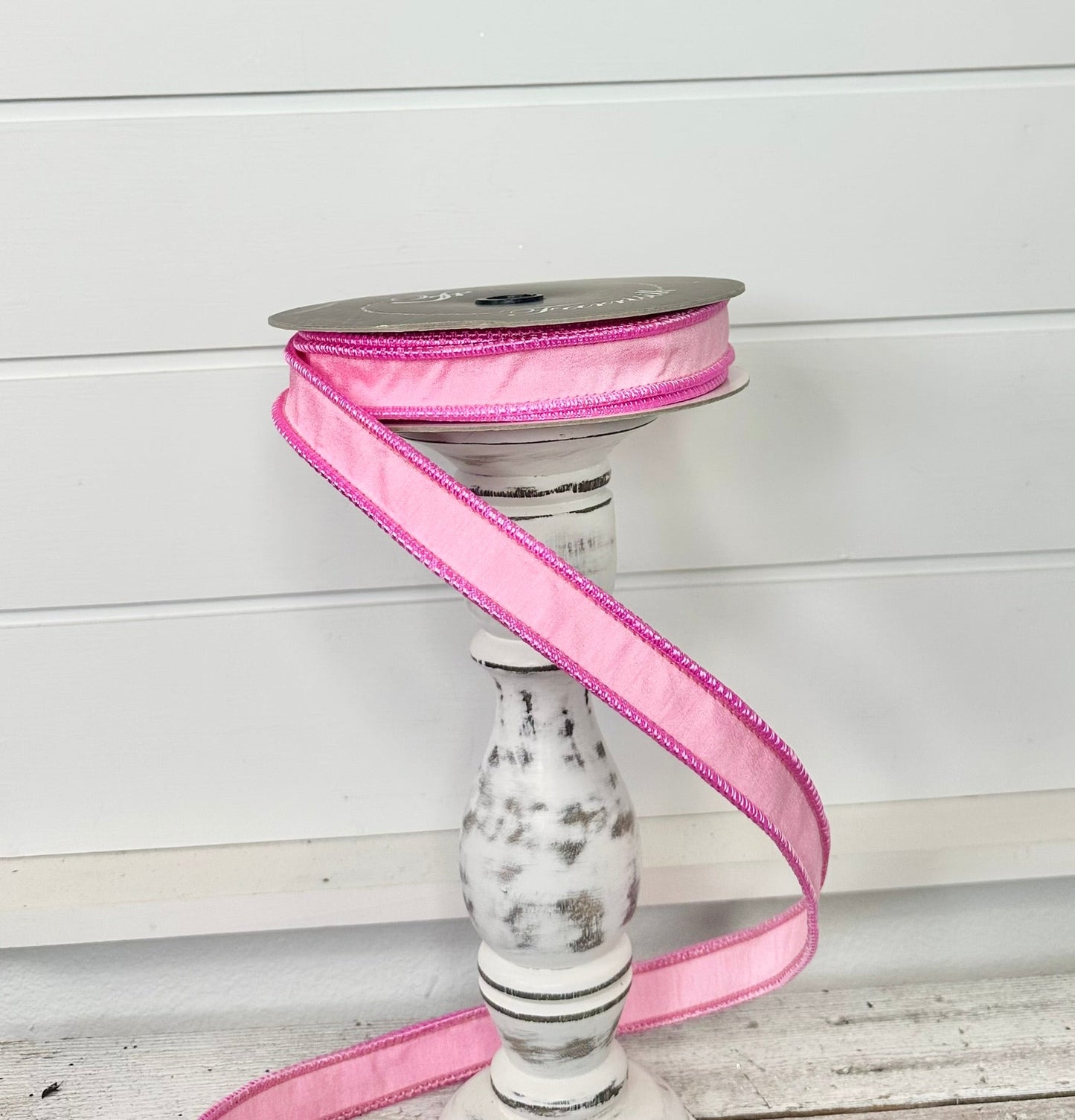 1"x10yd Designer Farrisilk Sherbert Cord Pink Wired Ribbon - Elegant Craft Supplies - Pink Spring Wired Ribbon by TCT Crafts (RK531-14) Farrisilk