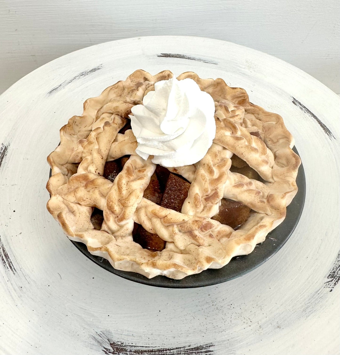 Miniature Faux Apple Pie in Pie Tin, Realistic Fake Dessert Decor, Tiny Pie Kitchen Display by TCT Crafts