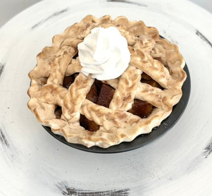 Miniature Faux Apple Pie in Pie Tin, Realistic Fake Dessert Decor, Tiny Pie Kitchen Display by TCT Crafts