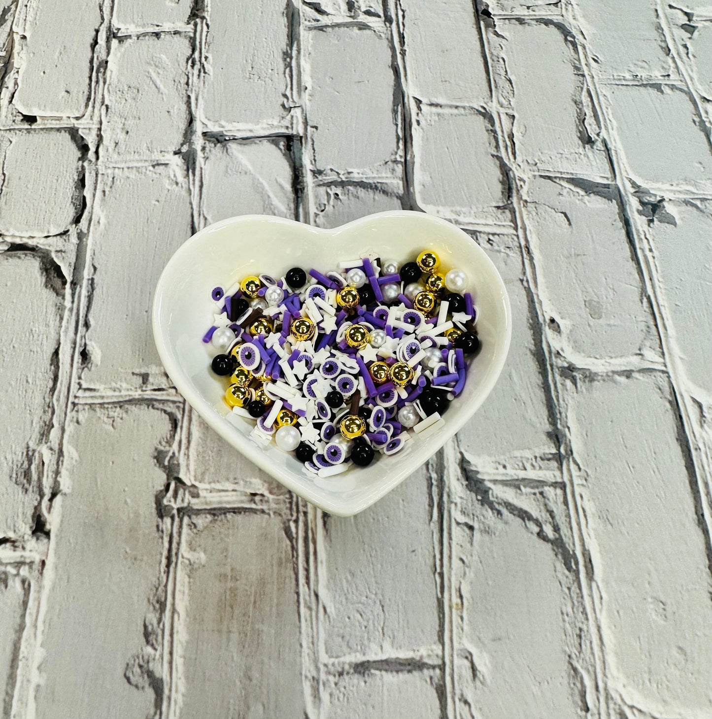 150g Purple Eyes Halloween Polymer Clay Sprinkle Mix - Ideal for Fake Bakes, Clay Art, Slime - Spooky, Mysterious, and Festive TCTCrafts