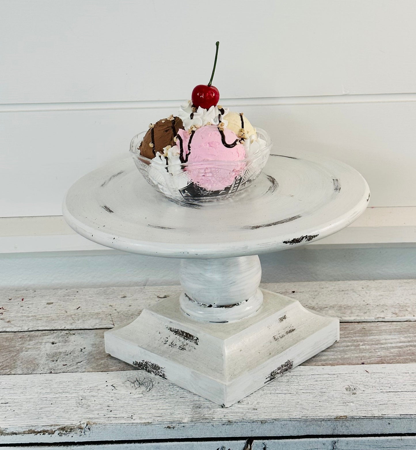 One Faux Brownie Ice Cream Sundae Tiered Tray Decor/Food Prop-TCT1545