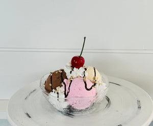 One Faux Brownie Ice Cream Sundae Tiered Tray Decor/Food Prop-TCT1545